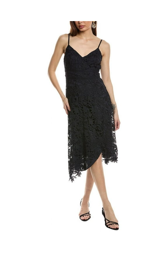 womens Lace A-Line Dress, 2, Blue