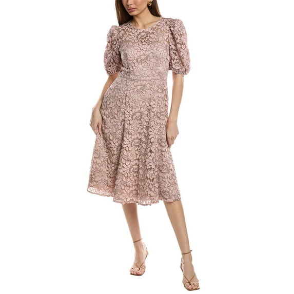 Eliza J womens Lace Midi Dress, 16, Pink