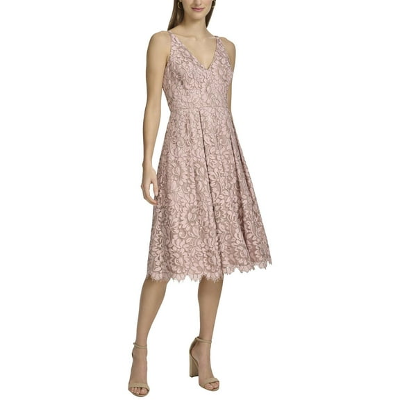 Eliza J womens Lace Midi Dress, 4, Pink
