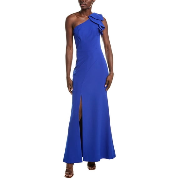 Eliza J womens Laguna Crepe Gown, 14, Blue