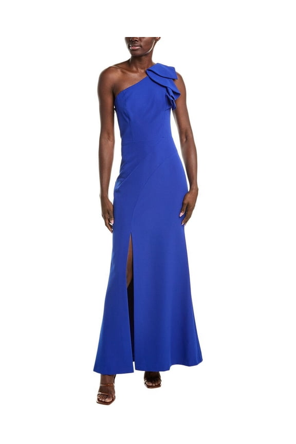 womens  Laguna Crepe Gown, 6, Blue