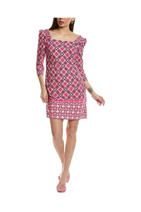 womens Mini Shift Dress, 2, Pink