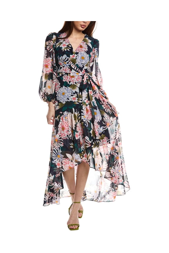 womens  Tiered Maxi Dress, 8, Black