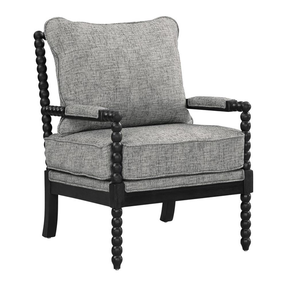 Eliza Accent Spindle Chair in Graphite Black Fabric for New