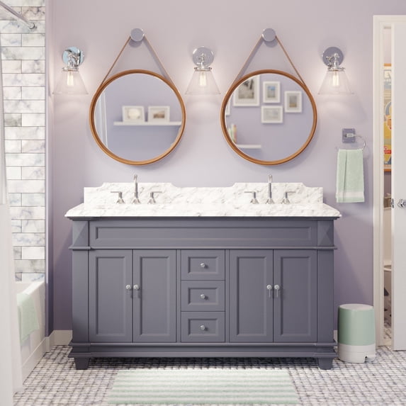 Kitchen Bath Collection Elizabeth 60'' Double Bathroom Vanity Set