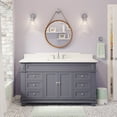 thumbnail image 1 of Elizabeth 60" Single Bathroom Vanity with Marine Gray Cabinet and Quartz Top, 1 of 6