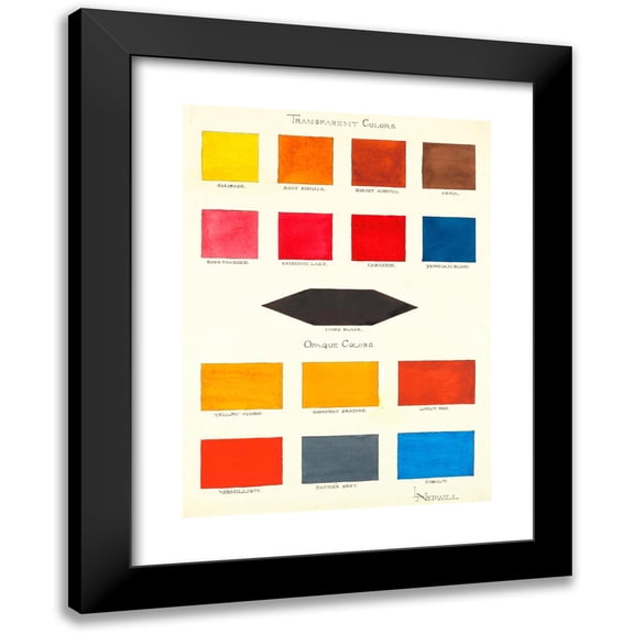 Elizabeth A. Nedwill 14x18 Black Modern Framed Museum Art Print Titled - Portfolio, Historic Ornament Pl 39 (ca 1900)