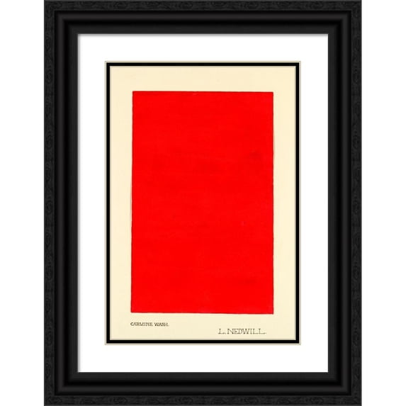 Elizabeth A. Nedwill 17x24 Black Ornate Framed Double Matted Museum Art Print Titled: Carmine Wash (ca 1900)