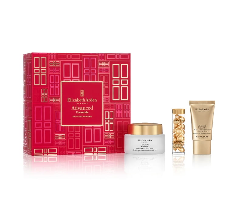 Elizabeth Arden Advanced Ceramide Uplifting Moments Gift Set Ceramide Capsules, Lift and Firm Day Cream, and Advanced Ceramide Lift and Firm Night Cream