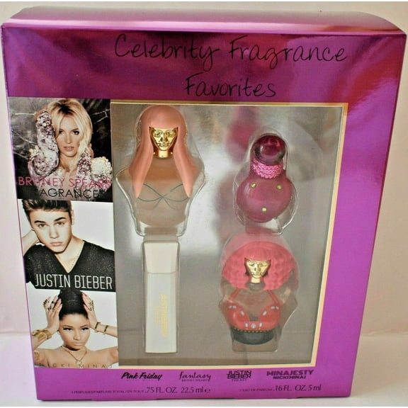 Elizabeth Arden Fragrance Set (Nicki Minaj, Justin Bieber, and Britney Spears) Celebrity Fragrance 4-Pc Gift Set New)