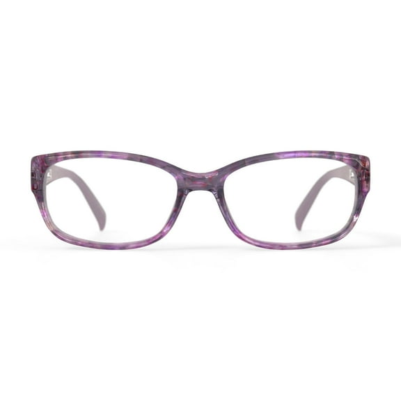 Elizabeth Arden Women's EA6060 Rectangular Prescription Eyeglasses with Case, Purple