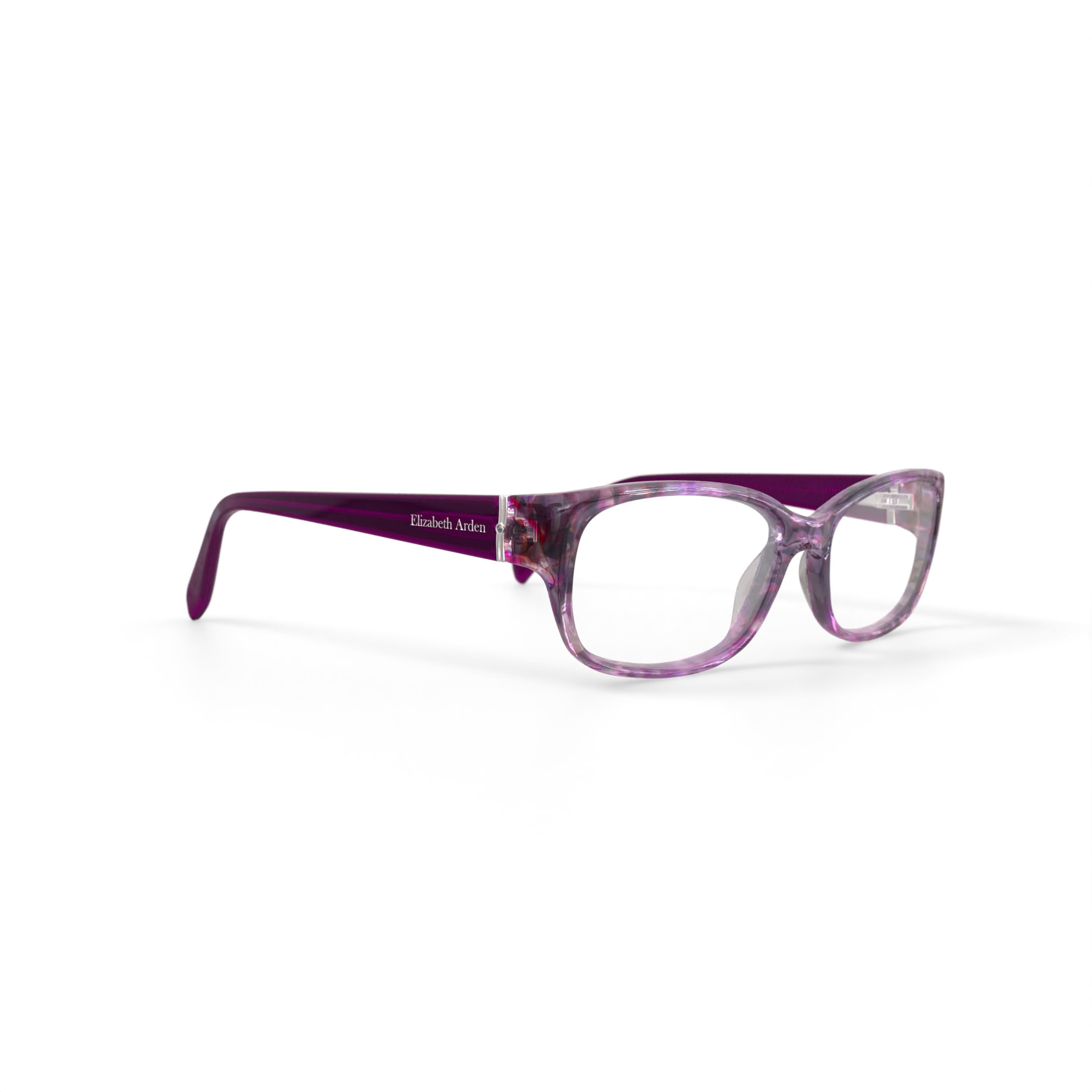 Elizabeth Arden Women s Rectangular Eyeglasses EA 6060 Purple 53 16 135 with Case Walmart