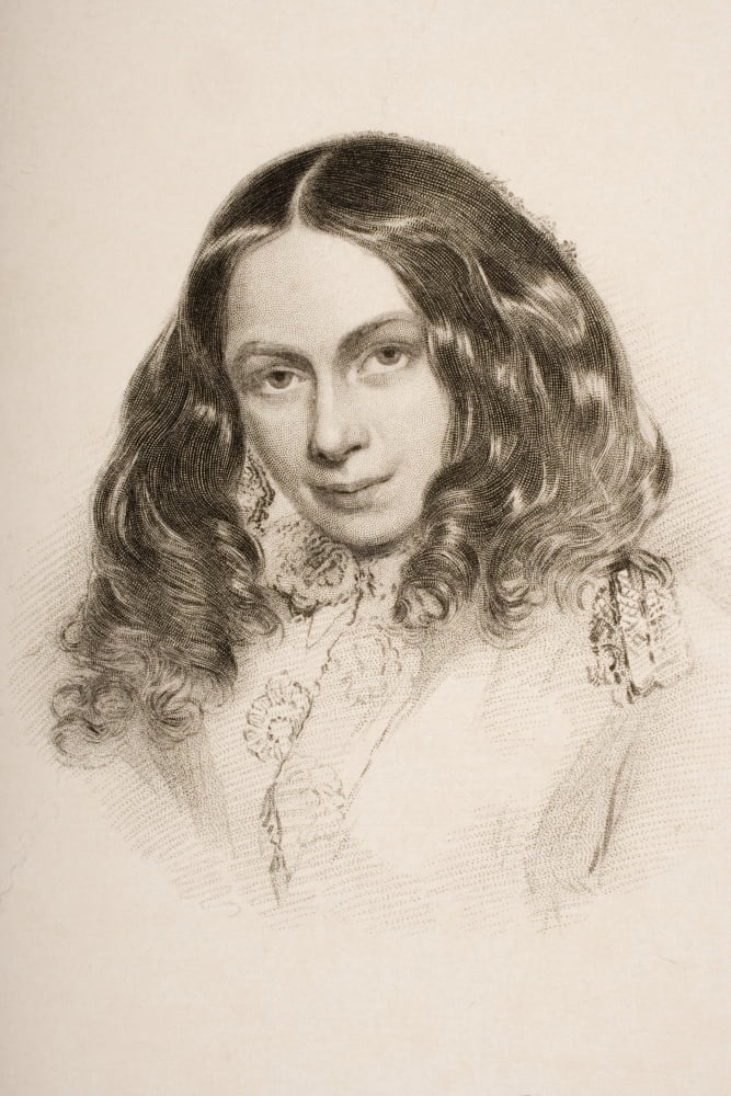 Elizabeth Barret Browning In March 1859 English Poet 1806 1861 Engraved By G Cook From A Portrait By Field Talfourd Canvas Art - Ken Welsh Design Pics (12 x 18)