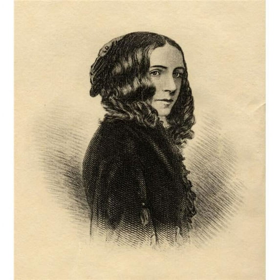 Elizabeth Barrett Browning 1806-1861. English Poet & Feminist Poster Print, 14 x 16