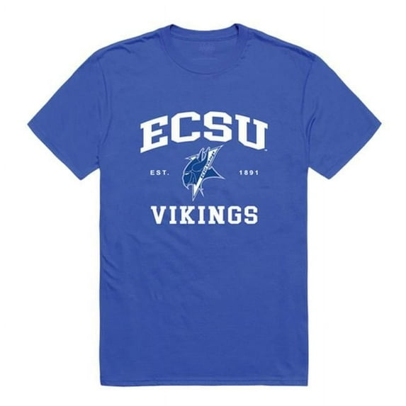 Elizabeth City State University Men Seal T-Shirt, Royal - Large
