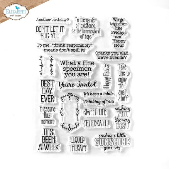 Elizabeth Craft Clear Stamps-Playful Sentiments