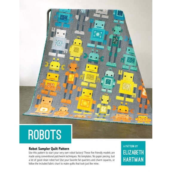 Elizabeth Hartman Quilting Pattern Robots Quilt - Quilts