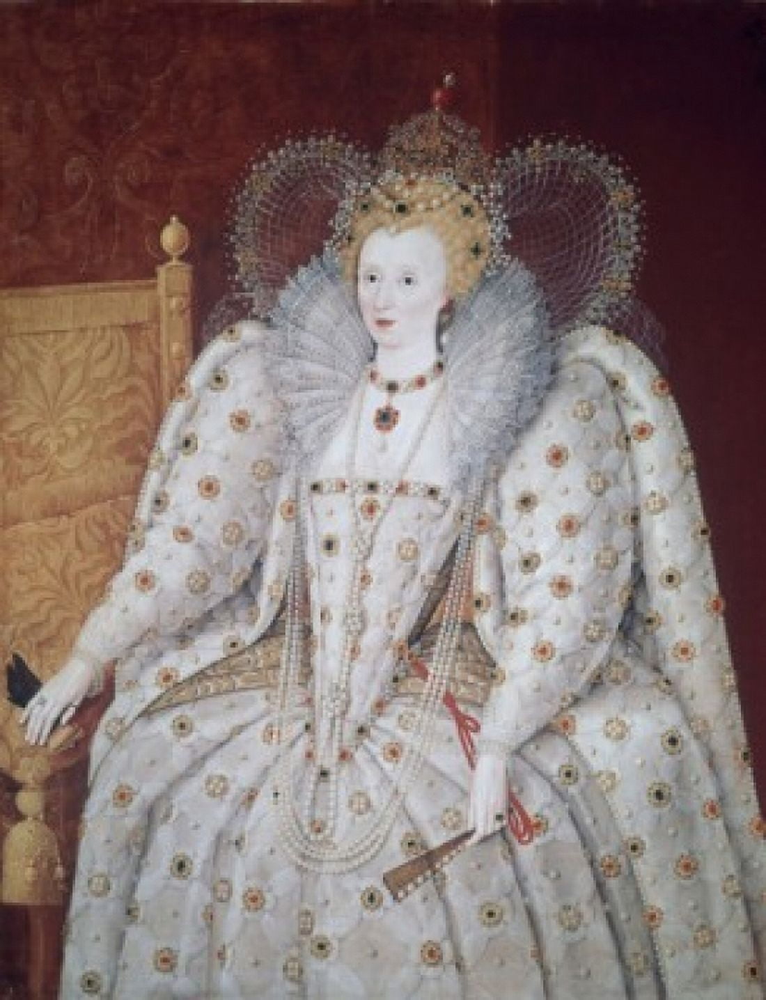 Elizabeth I Of England 16th Century British School Palatine Gallery Palazzo Pitti Florence Italy Canvas Art - (18 x 24)