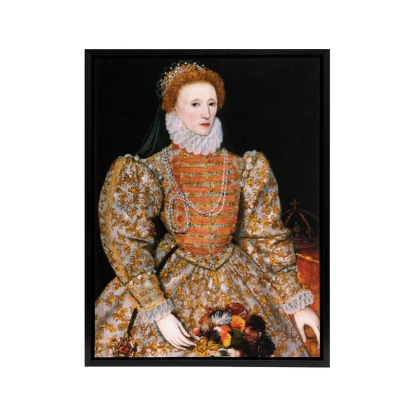 Elizabeth I Queen of England and Ireland Black Framed Canvas Art Print 12X16"
