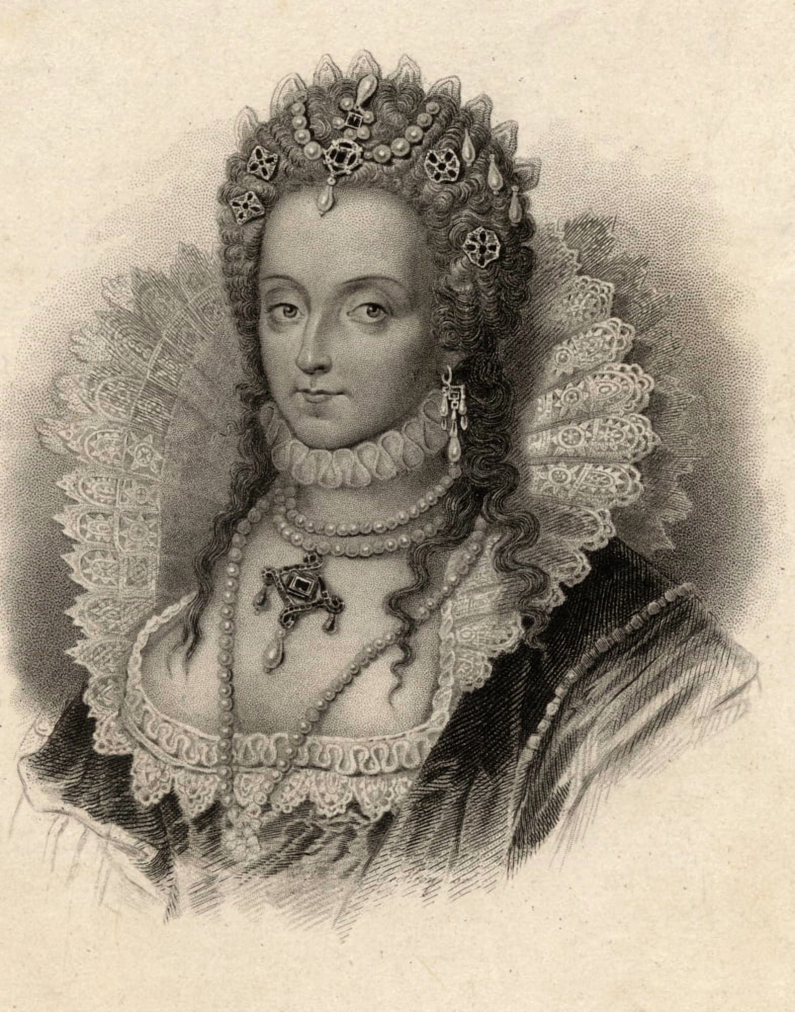 Elizabeth I1533-1603 Queen Of England 1558-1603 From An Old Print Canvas Art - Ken Welsh Design Pics (13 x 17)