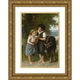thumbnail image 1 of Elizabeth Jane Gardner Bouguereau 11x14 Gold Ornate Wood Frame and Double Matted Museum Art Print Titled - The Three Friends, 1 of 4