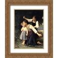 thumbnail image 1 of Elizabeth Jane Gardner Bouguereau 2x Matted 20x24 Gold Ornate Framed Art Print 'In the Woods', 1 of 2