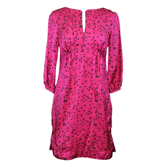 Elizabeth Mckay Flying Bird Print Marilou Dress 0 Pink