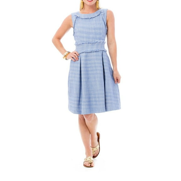 Elizabeth Mckay Women's Rye Dress 6 Periwinkle