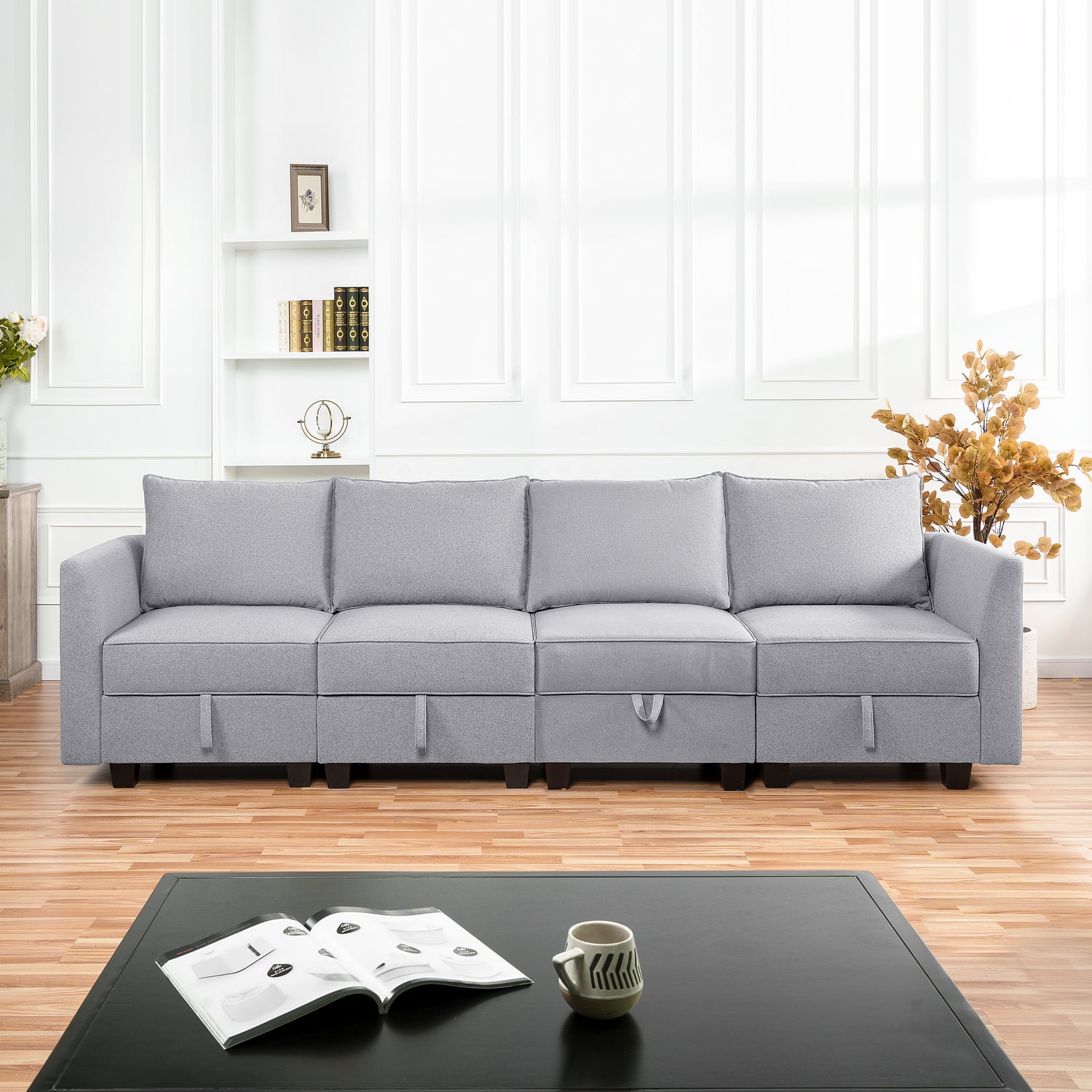 Elizabeth Modular 4 Piece Sofa for Living Room with Extendable Design ...