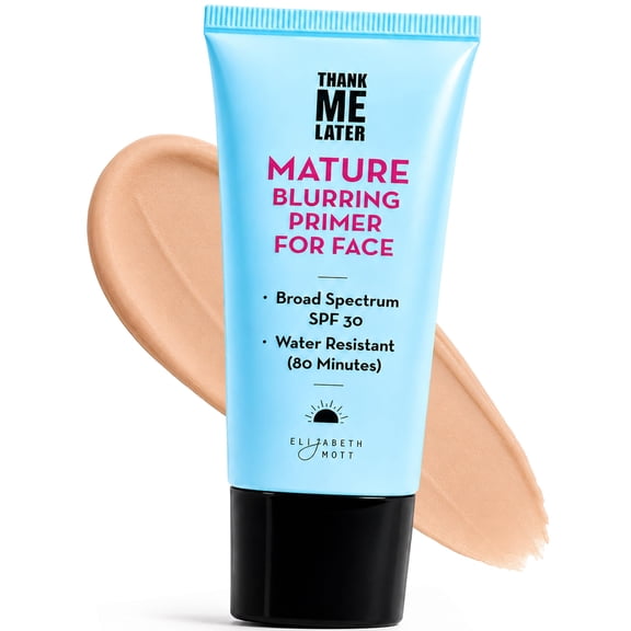 Elizabeth Mott Thank Me Later Blurring Face Primer SPF 30 | Pore-Minimizing and Softens Fine Lines and Wrinkles for Velvet Skin 30mL