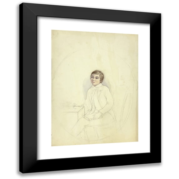 Elizabeth Murray 14x18 Black Modern Framed Museum Art Print Titled - Study for Portrait of Boy with Book