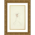 thumbnail image 1 of Elizabeth Murray 17x24 Gold Ornate Framed and Double Matted Museum Art Print Titled - Portrait of Young Girl with Hat and Crop, 1 of 4