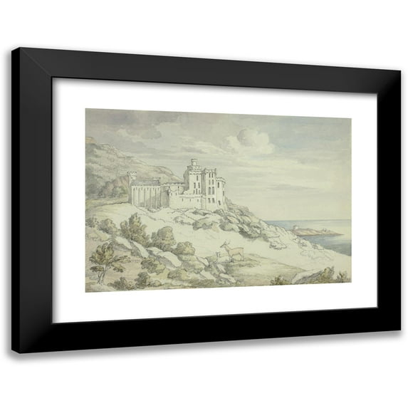 Elizabeth Murray 24x18 Black Modern Framed Museum Art Print Titled - Victoria Castle (1843)