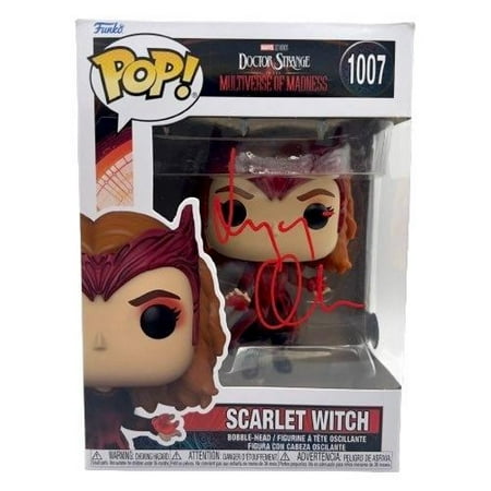 Elizabeth Olsen Signed "Scarlet Witch" #1007 Doctor Strange Multiverse of Madness Funko POP! Vinyl (Beckett Witness)