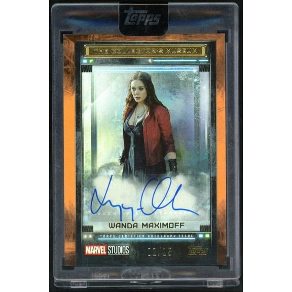Elizabeth Olson Auto Topps Marvel The Collector Wanda Maximoff Perfection /2