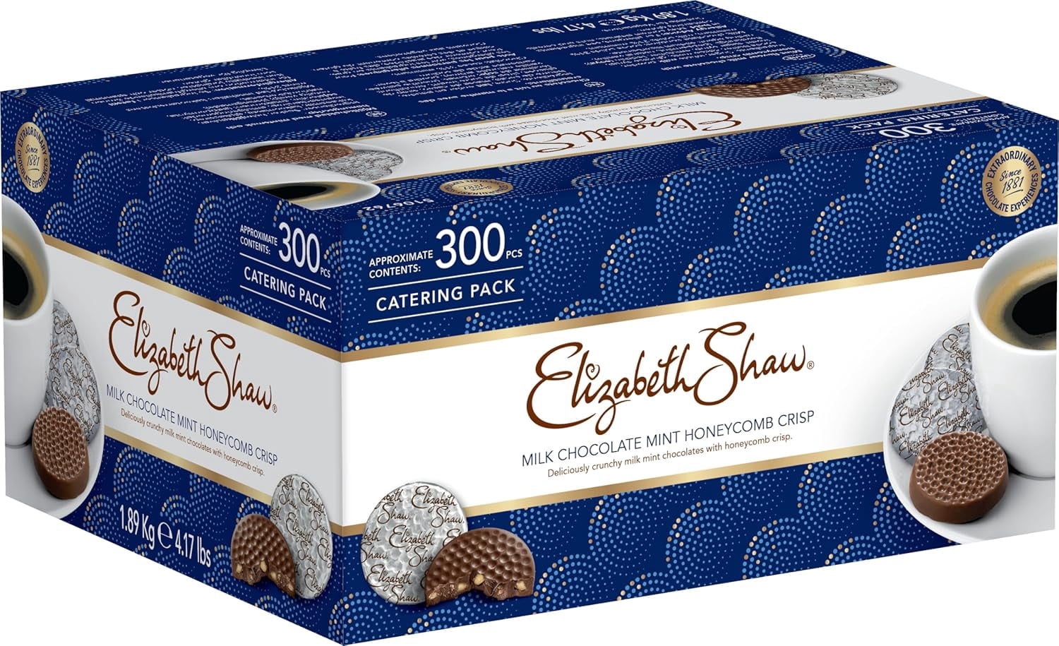 Elizabeth Shaw Milk Mint Honeycomb Crisps 300s Catering Pack - Smooth ...