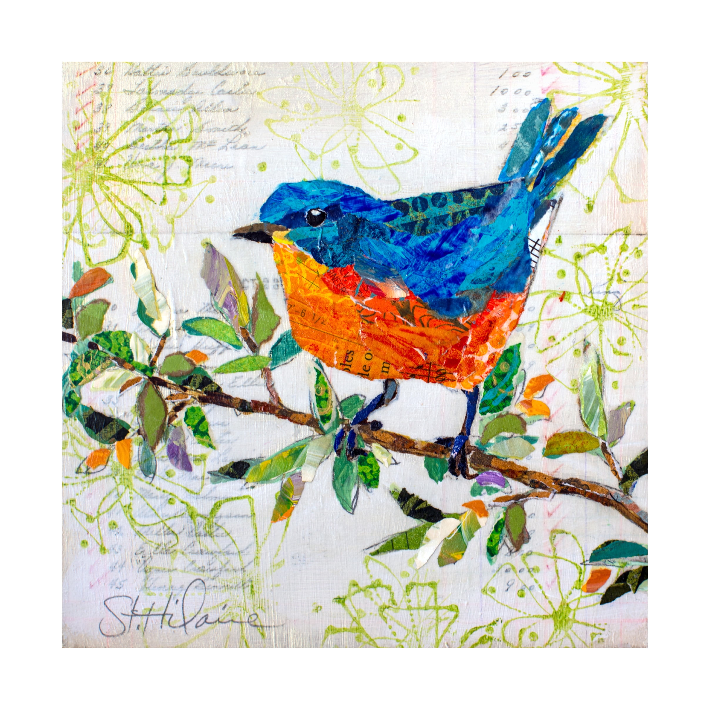 Elizabeth St. Hilaire 'Happy Bird I' Canvas Art