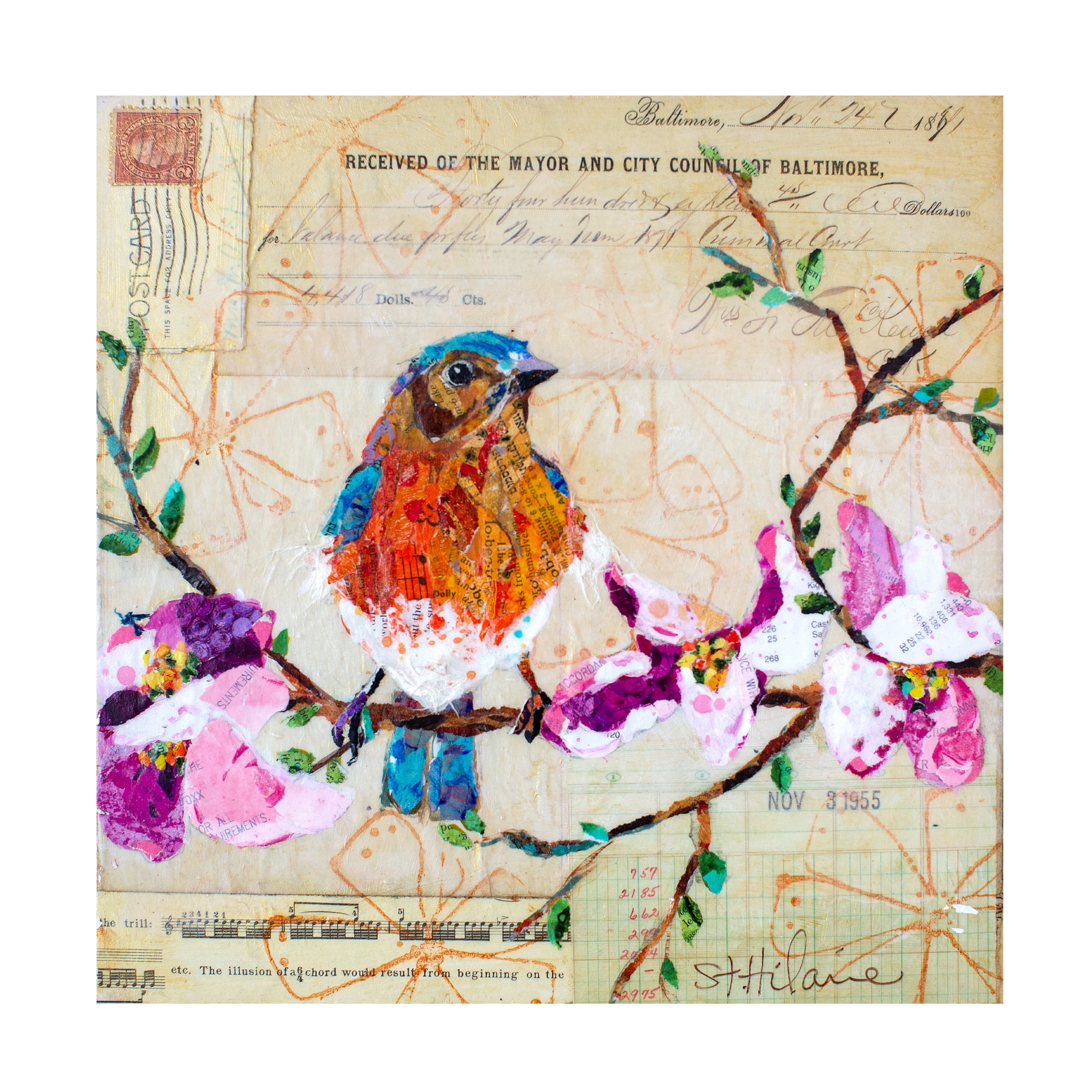 Elizabeth St. Hilaire 'Happy Bird V' Canvas Art