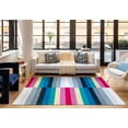 thumbnail image 1 of Elizabeth Sutton MI15A Flying Colors Stripe Mordern Multicolor Area Rug, 2'7" x 4', 1 of 6
