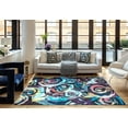 thumbnail image 1 of Elizabeth Sutton MI20B Every Rose Abstract/Floral Modern Black Area Rug, 2'7" x 8', 1 of 6