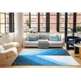 thumbnail image 1 of Elizabeth Sutton MI40A True Blue Stripe Modern Blue Area Rug, 2'7" x 4', 1 of 6
