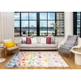 thumbnail image 1 of Elizabeth Sutton MI55A Social Butterflies Graphic Modern White Area Rug, 7'10"X10'0", 1 of 6