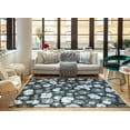thumbnail image 1 of Elizabeth Sutton MI60A Primrose Path Floral Modern Black Area Rug, 7'10"X10'0", 1 of 6