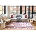 thumbnail image 1 of Elizabeth Sutton VE15D At First Blush Geometric Modern Burgundy Area Rug, 2'0" x 4'0", 1 of 6