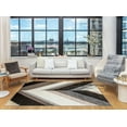 thumbnail image 1 of Elizabeth Sutton VE50B Midnight Magic Chevron Modern Brown Area Rug, 2'0" x 4'0", 1 of 6