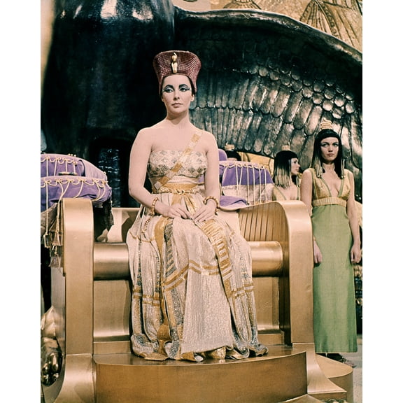 Elizabeth Taylor Cleopatra Sitting On Throne Giant Eagle 24X36 Classic Hollywood Poster