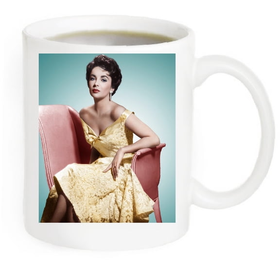 Elizabeth Taylor Photo coffee mug. 11fl oz. #ETM01