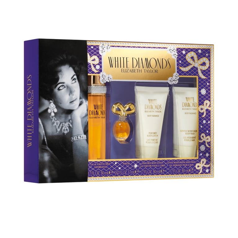 Elizabeth Taylor White Diamonds 4 Piece Fragrance Gift Set, 1.7 fl
