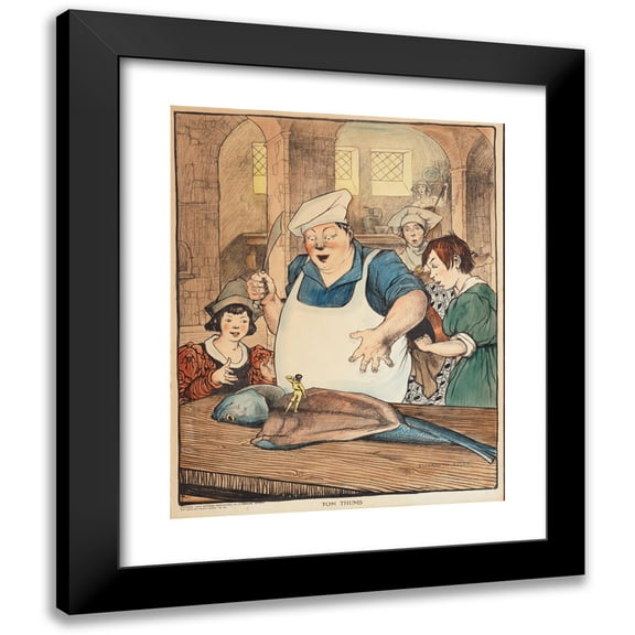 Elizabeth Tyler Wolcott 12x14 Black Modern Framed Museum Art Print Titled - Tom Thumb (1920)