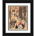 thumbnail image 1 of Elizabeth Tyler Wolcott 12x14 Black Ornate Wood Framed Double Matted Museum Art Print Titled: Snow White and the Seven Dwarfs (1920), 1 of 5